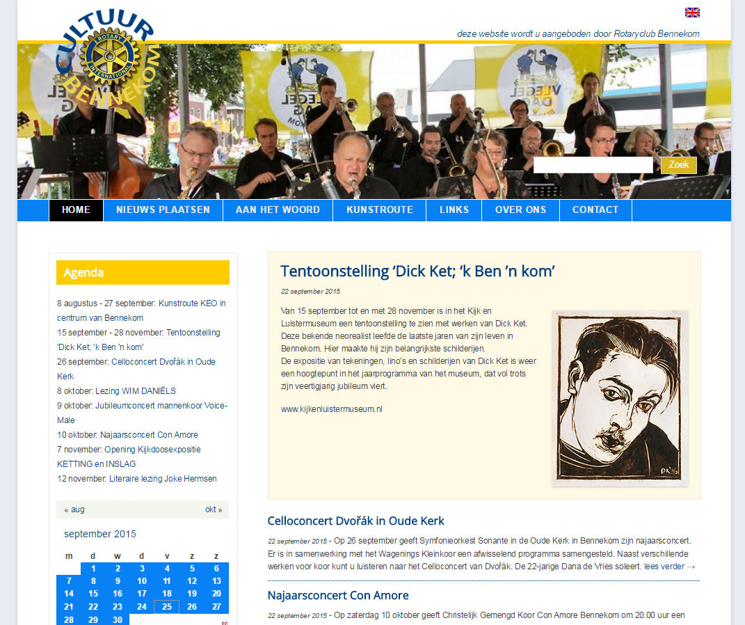 wethouder Johan Weijland opent website en spreekt zijn waardering uit voor dit geweldig initiatief van d Rotary